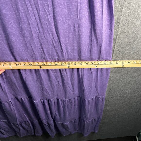Canyon Retreat Petite Sierra Knit Tiered Tank Maxi Dress Soft Arethust Size XLP - Picture 9 of 12